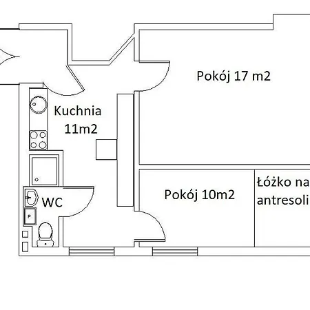 Mieszkanie 2 Centrum Ulica Narutowicza דירה