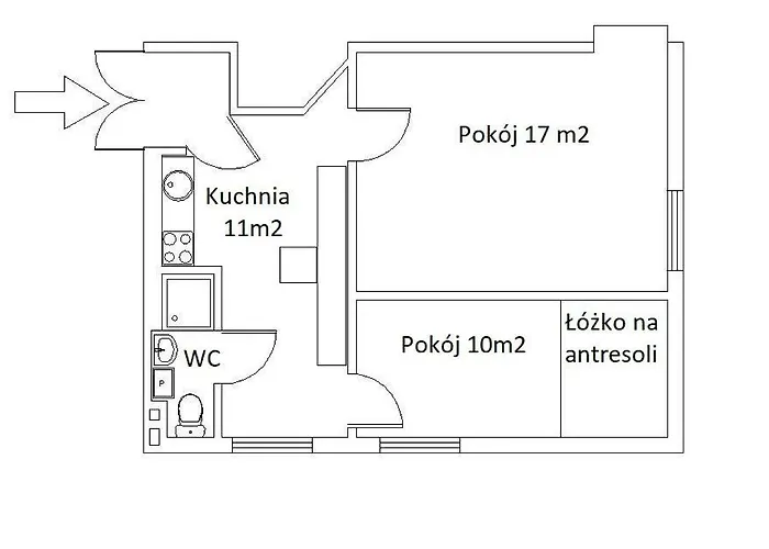 Mieszkanie 2 Centrum Ulica Narutowicza Апартаменты